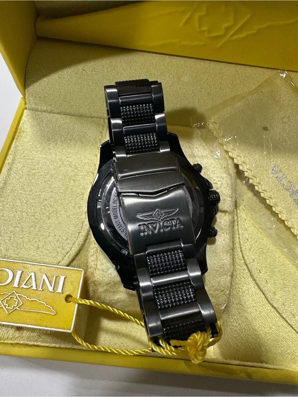 Invicta 6412 Specialty Chronograph Dive Watch Men 46mm Black Dial Black Tone